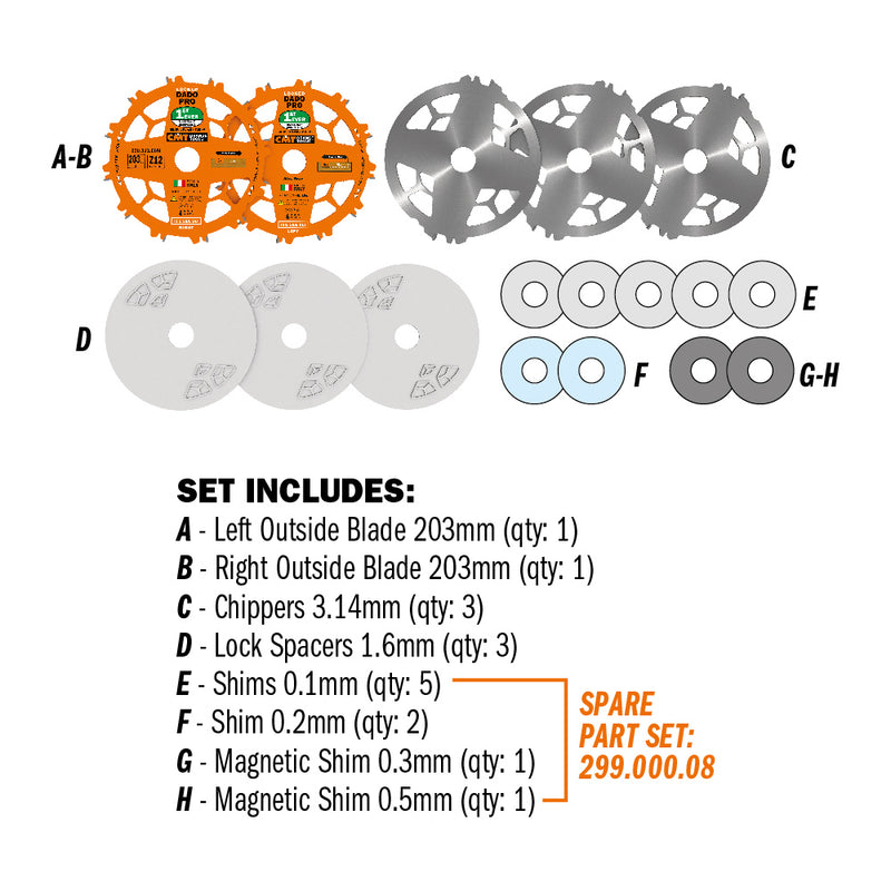 230.312.08 Locked Dado Pro Set 8&