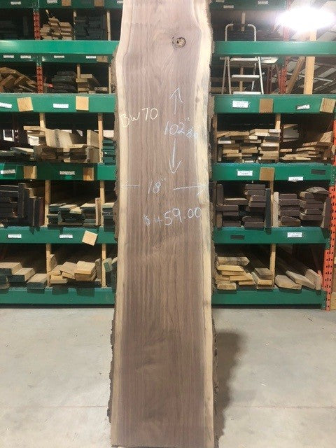 Walnut Live Edge Slab BW70