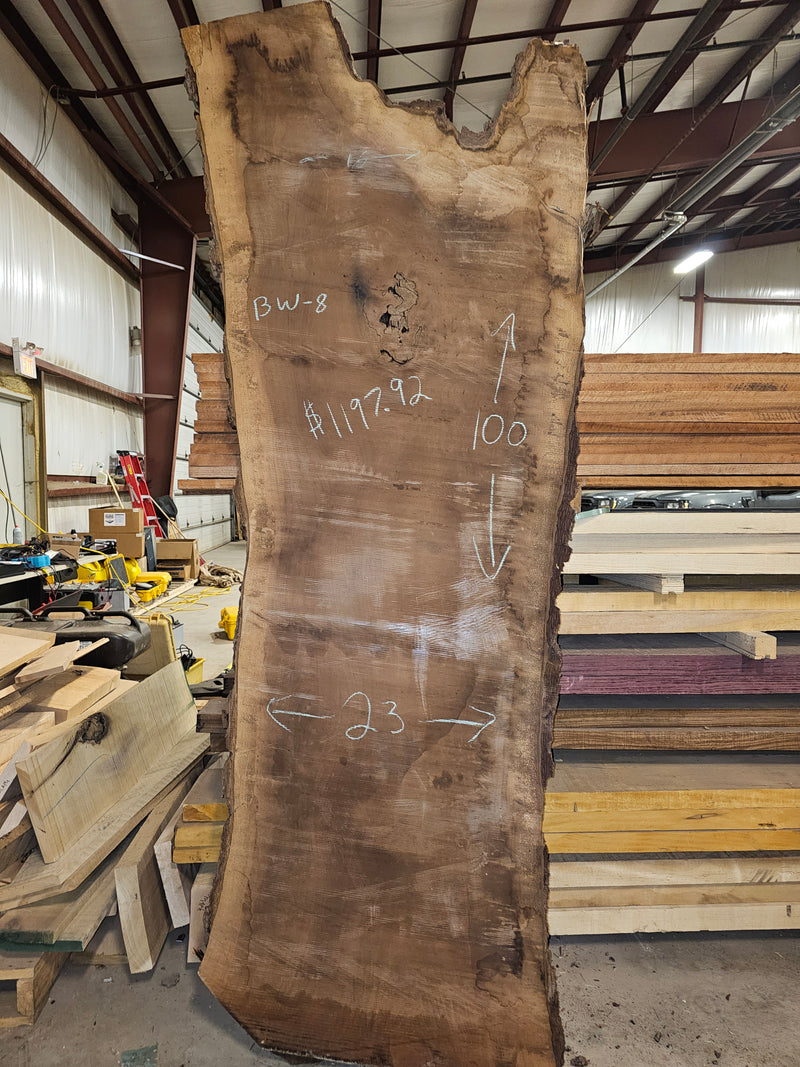 Walnut Live Edge Slab BW8