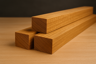 Iroko size 1.75 inches X 1 inch X 26 inches long, make a pyramid stack using 3 cutting board blanks